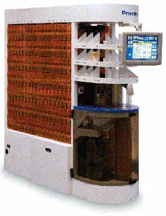 ROBOTIC EFFICIENCY. The robotic dispensing system's small footprint better utilizes space and reduces the potential for human er