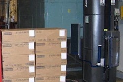 Lantech's RFID-enabled stretch wrapper features integrated antennas and wireless communication.