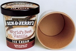 An example of Unilever's journey towards the sustainable packaging vision. The Ben and Jerry's pint container aims to be free of