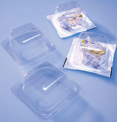 Finished packages and thermoformed trays.