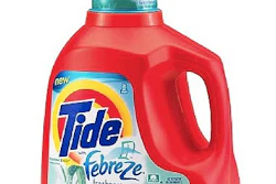 An on-cap shrink-sleeve label on laundry detergent bottles increases amount of packaging space available to P&G to introduce a l