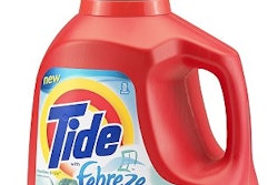 An on-cap shrink-sleeve label on laundry detergent bottles increases amount of packaging space available to P&G to introduce a l