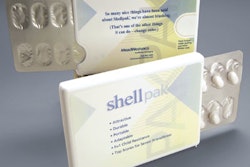 This two-piece Shellpak⢠functions as a secondary pack for blister-packed pharmaceutical pills and tablets. Its maker, Mea