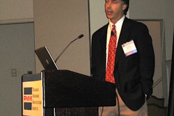 Christopher Zei, president of ELAU in North America, presents automation trends at PMMI's 2005 annual national meeting.