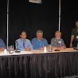 Make2Pack speakers at PACK EXPO Las Vegas, left to right: ELAU's John Kowal, Fred Putnam of MARKEM, Douglas Machine's Joe Faust,