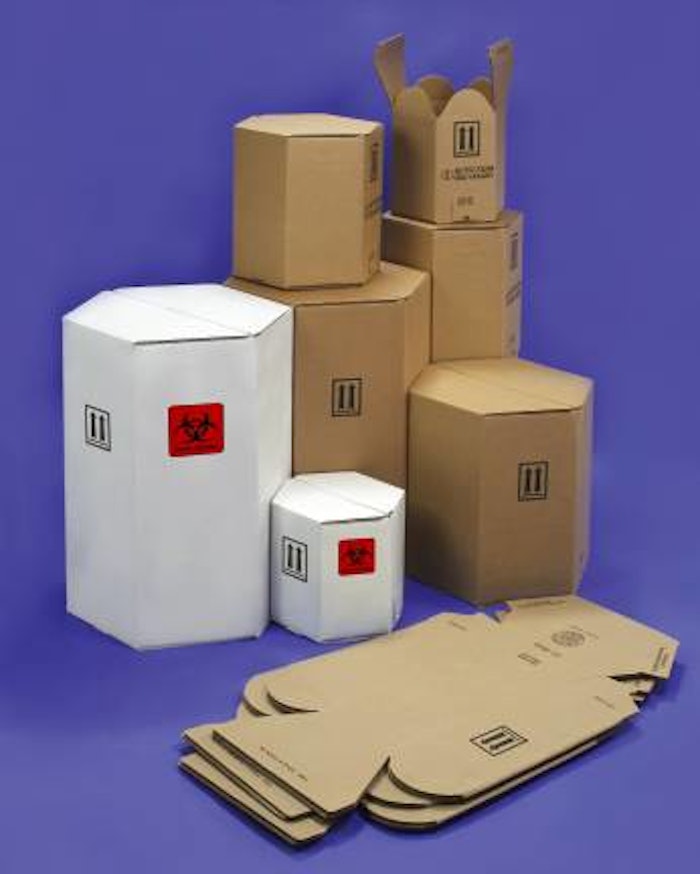 technology container corp hexagonal corrugated drums from packaging world auto shrink wrap machine