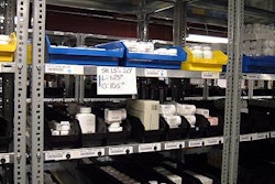 On-shelf storage of bins at CCI: Item-level RFID from bin contents will be associated with bar code identification of storage lo