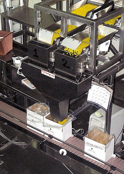 A dual-scale filling system at Marich Confectionery includes a specially designed indexing conveyor.