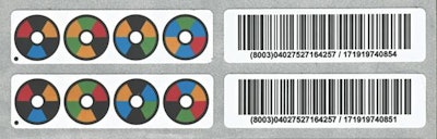 ColorCode color wheel (left) and standard GRAI bar codes are included on IFCO's new returnable plastic containers for asset trac