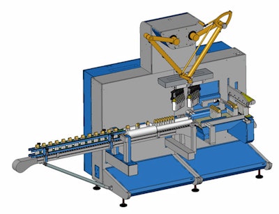 This Pester PEWO-pack 450 Compact film wrapping machine has integrated the newly developed pac robot 3 for reliable picking, col