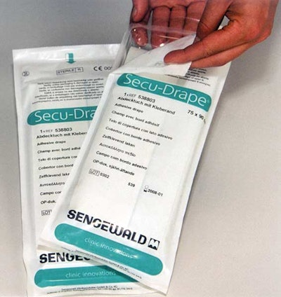 A new HDPE top film web provides several benefits for Sengewald Klinikprodukte's packaged surgical drapes and gowns.