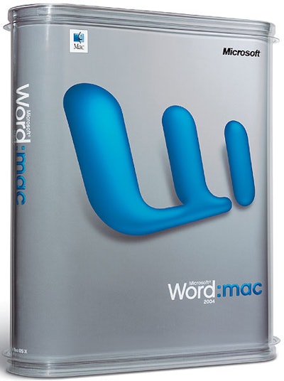 An icon dominates graphics on packaging for the Microsoft Office: Mac line from Microsoft. The icon was developed for an earlier