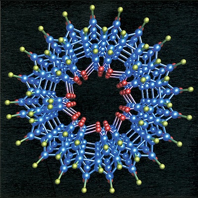 The molecular image is from the cover of the book Nanotechnology in Packaging.