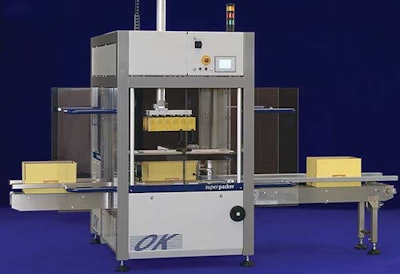 O/K Intl. has packed beefier motors and a whole lot more into the improved Superpacker case packer.