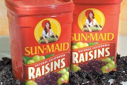 A full-body shrink sleeve label on Sun-Maid Raisins brings packaging security in the form of tamper evidence.