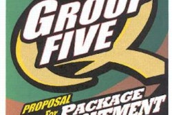 Students' proposed motor oil bottle label, flagged with callout for No-Spill Flex Funnel.