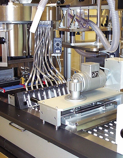 From the tf/f/s system at the head of the line (above) to the robotic palletizer at the end, both of the twin lines at Schering-