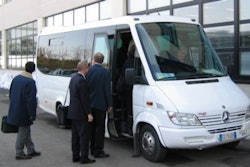 Our Italian Packaging 'Magical Mystery Tour ' bus, a 15-passenger Mercedes van, held a contingent of six editors, one salesman,