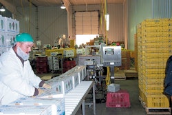 Relocating packing lines like this from one plant to another is greatly simplified because all four ink-jet printers are connect