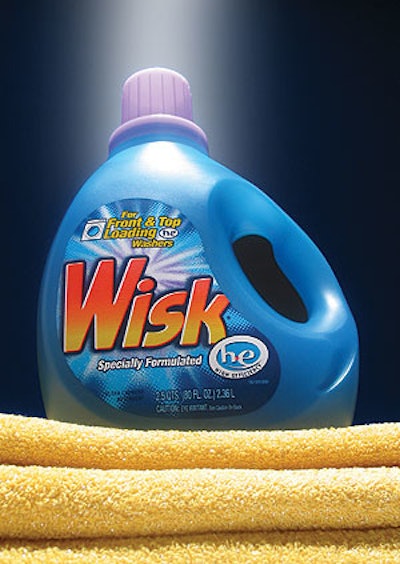 Unilever selected a translucent pearlescent blue color to set off its Wisk detergent from the competition.