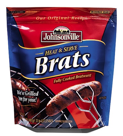 Johnsonville Flame Grilled Fully Cooked Original Bratwurst, 14 oz