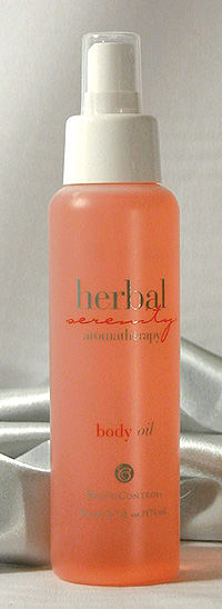 For this body oil product, a new pump dispenser is secured with a new CR collar to meet new Consumer Product Safety Commission r