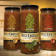 Lava Foods' Chili Chaser salsas use handsome keeper jars screen printed with peppers. Rustic paper labels reinforce the hand-pac