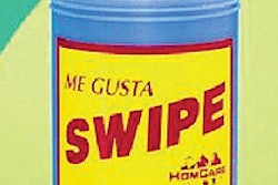 Homcare de Mexico uses this induction-sealing system to seal a foil inner liner to the finish of its bottles of Swipe cleaning l