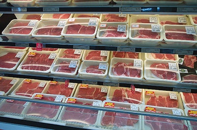 At a Wal-Mart Supercenter, trays of case-ready beef provide an impression of 'fresh ' for the centrally packaged products.