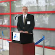 Included among the speakers at the rededication ceremony held April 30 was Steve Santa. Santa is Alcan's director of research an