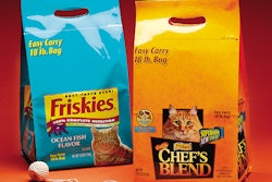 Nestlé is testing this new 18-lb bag, which is easier for consumers to carry and store. Nestlé is looking for pet-food pac