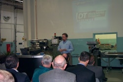 Several management representatives from DT Packaging Systems addressed attendees at the company's March 19 open house in Leomins
