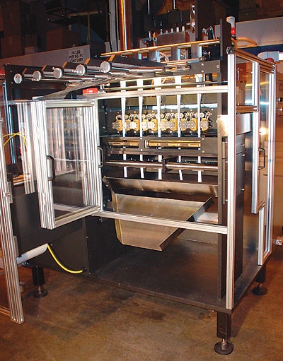 This five-up StikPak machine is capable of producing 500 packs/min.
