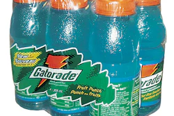 Gatorade Kids Pack uses a colorful six-color printed shrink film for both the front and back panels, including distortion-printi