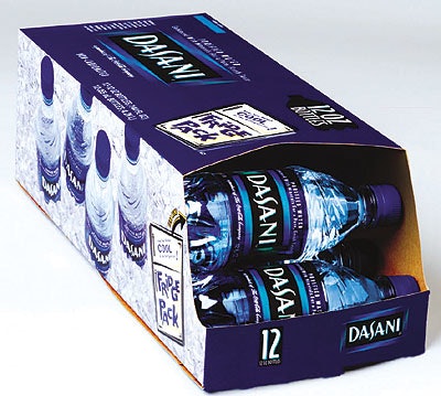 Twelve 12-oz PET bottles of Dasani water are now being marketed in the Fridge Pack by Coca-Cola Bottling Consolidated.