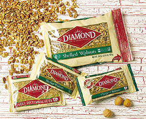 Diamond's new vf/f/s machines produce a variety of bag sizes. One machine applies an LDPE zipper in the transverse direction, sh