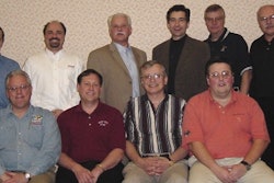 OMAC Packaging Workgroup executive committee: Sitting, L to R--Steve Ford, M&M Mars; Rob Aleksa, P&G; Keith Campbell, Hershey Fo