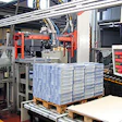 Among the automated machines that Grafiche Gelmini monitors on its new network is this palletizer, which stacks wrapped bundles