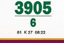 A production time and date code is printed beneath the '3905-6' product code. The code appears in the side gusset area of lawn-a