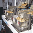 The twin-head scale system, shown up close (above) and from a distance (left) has helped reduce giveaway of bulk in-shell nuts b