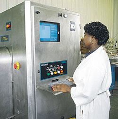 Flavor Delite's products are checked by the on-line X-ray system at speeds to 62/min. It even detects underfilled canisters.