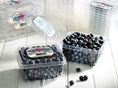 Fabri-Kal customers use labeled clamshells to pack a variety of produce, including blueberries and cherry tomatoes.