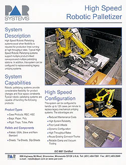 PAR Systems: Robotic palletizer brochure From: PaR Systems | Packaging ...
