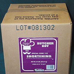 Alot number has been ink-jet printed to a case of shortening via a new printing unit that increases code legibility and programm