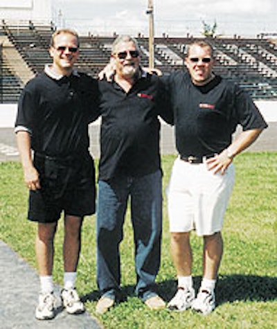 The late Harry Karreman (center) is flanked by son Kevin (right) and by Jeff Hincks, both of whom helped Harry start up and grow