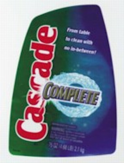Multi-Color Corp. in-mold labels for Cascade Complete and Downy Enhancer products from Procter & Gamble.