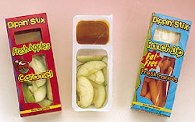 Among the packaged fresh produce marketed by Reichel Foods are carrots and, most recently, sliced apples.