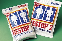 On the Excel bagger (bottom photo), American Innotek's portable toilet bags are packaged for its 'industrial' clients. The SPrin