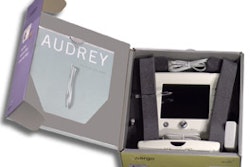 Reader-friendly: Audrey is encased in a book-style package.