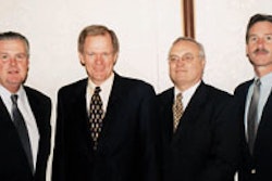 PMMI executive board officers: (from left) Charles D. Yuska, Bernard M. McPheely, Mel Bahr, Robert S. Potdevin.